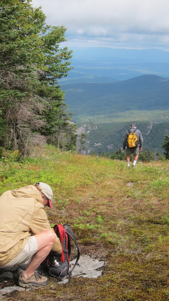We setup just below where you see Dick with his yellow backpack on his back. Photo credit: Tim Carter- W3ATB
