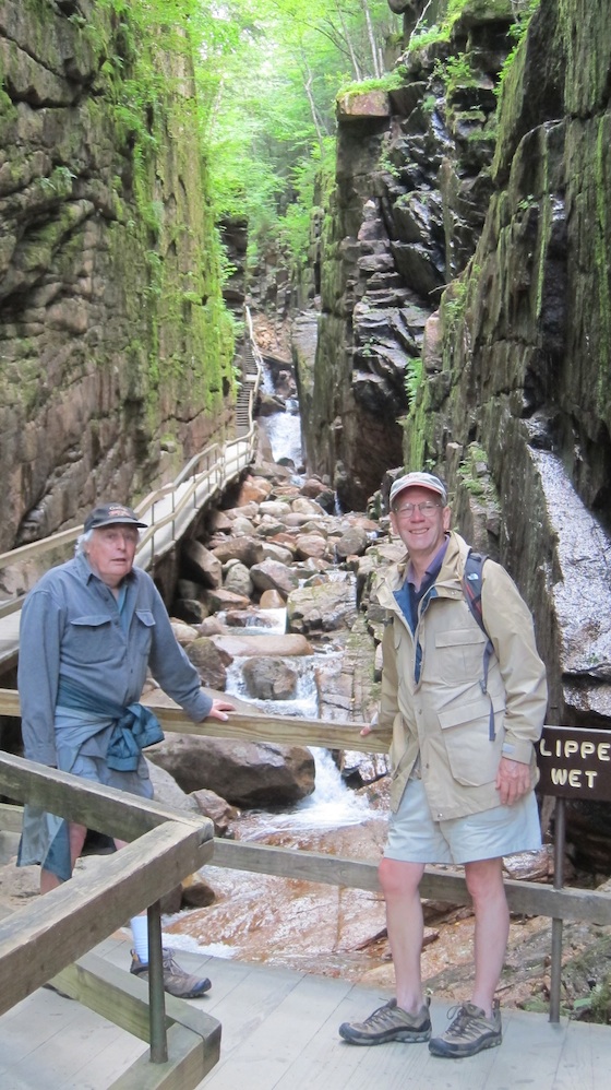 Dick and Jim in the Flume. Photo credit: Tim Carter - W3ATB