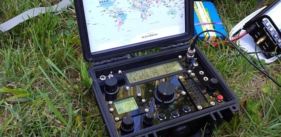 This is a quad-band QRP radio in a waterproof Pelican box. CLICK the image to discover MORE. Photo credit: Hanz Busch - W1JSB