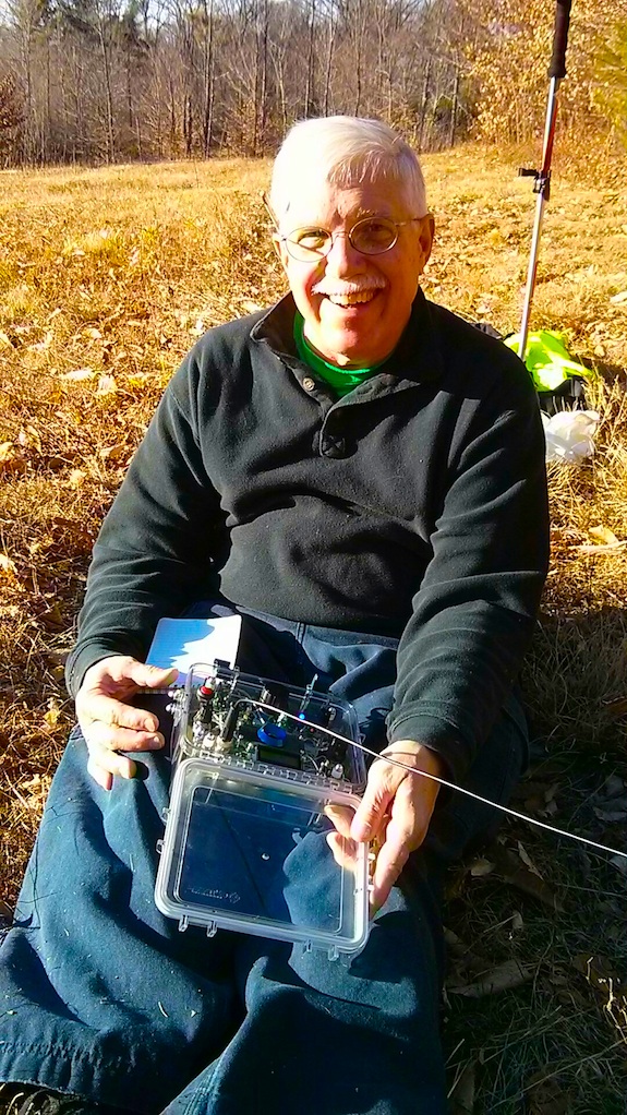 You bet I was happy. A year ago I'd STRUGGLE to get one QSO and here today I'd get four! Photo credit: Jim Cluett - W1PID