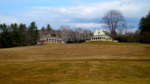 The large white house on the right is where the sculptor lived. We operated in the parking lot about 300 feet to the right of the house. Photo credit: Tim Carter - W3ATB
